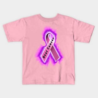 pink breast cancer ribbon Kids T-Shirt